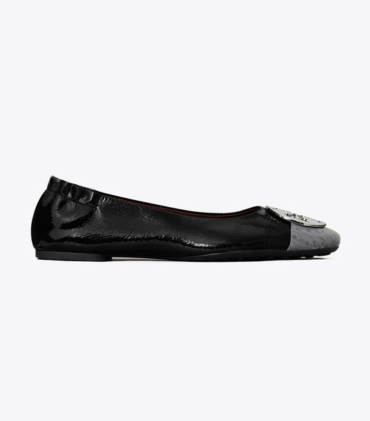 Claire Cap-Toe Ballet - Midnight Moon / Hazy Gray / Silver | Tory Burch Essential