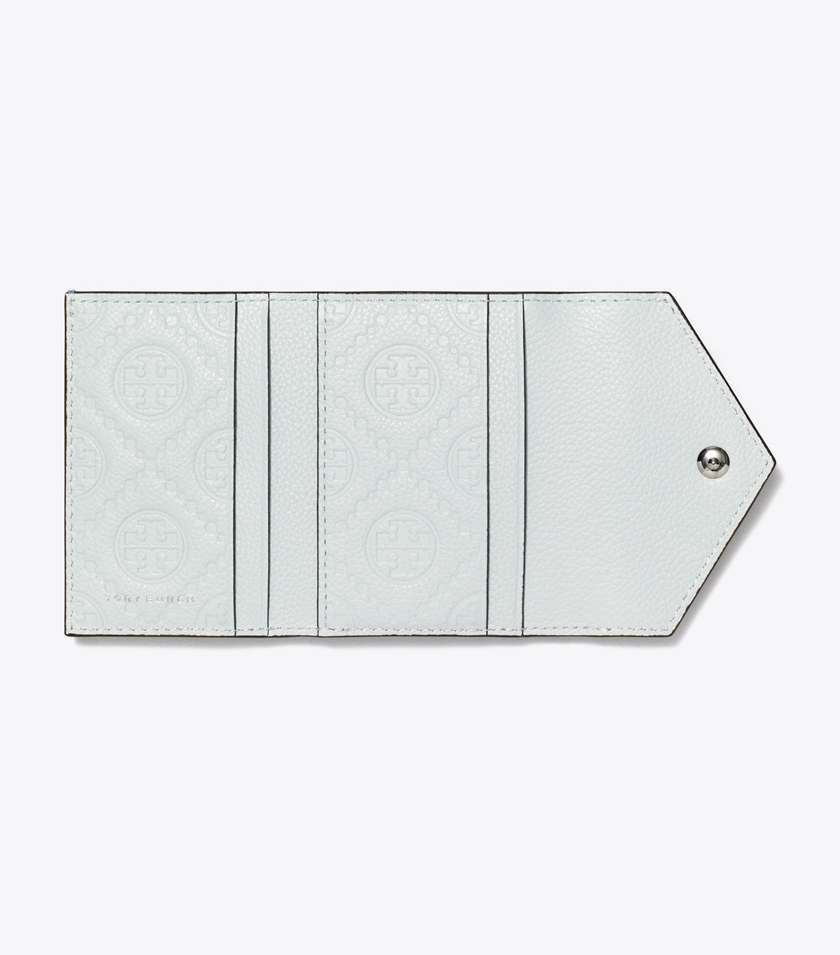 Small Pebble Envelope Wallet - Light Titanium | Tory Burch Latest