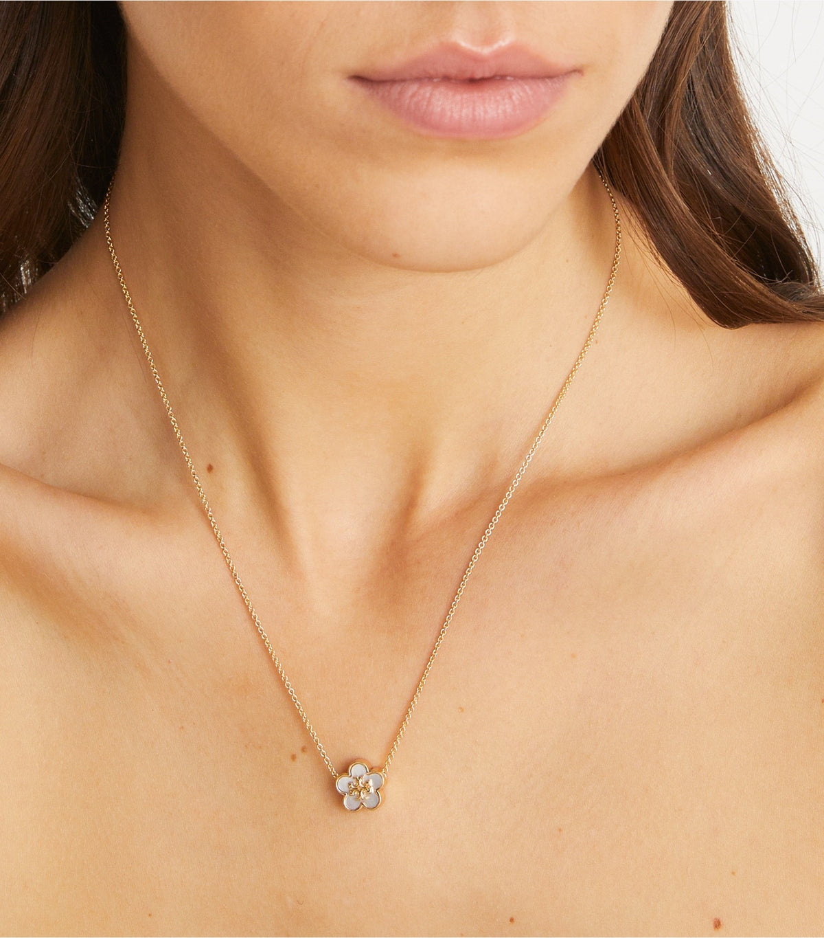Forget Me Not Pendant Necklace - Tory Gold / Mother Of Pearl | Tory Burch Latest