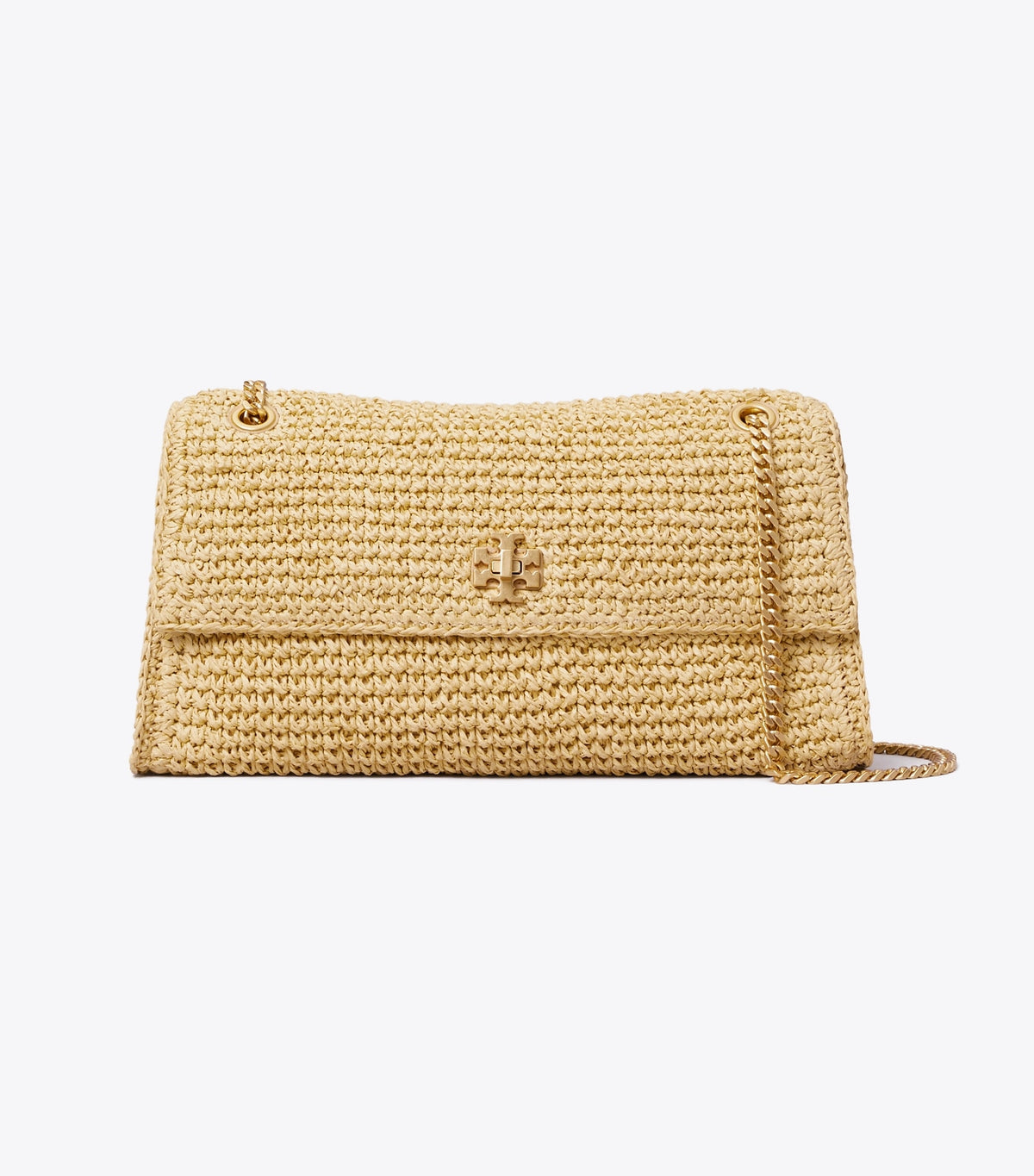 Kira Turnlock Woven Shoulder Bag - Natural | Tory Burch Deals
