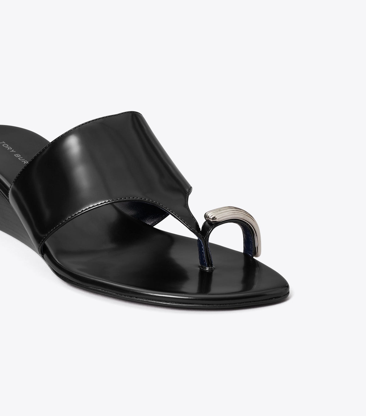 Pierced Wedge Sandal - Perfect Black | Tory Burch Hot Sale