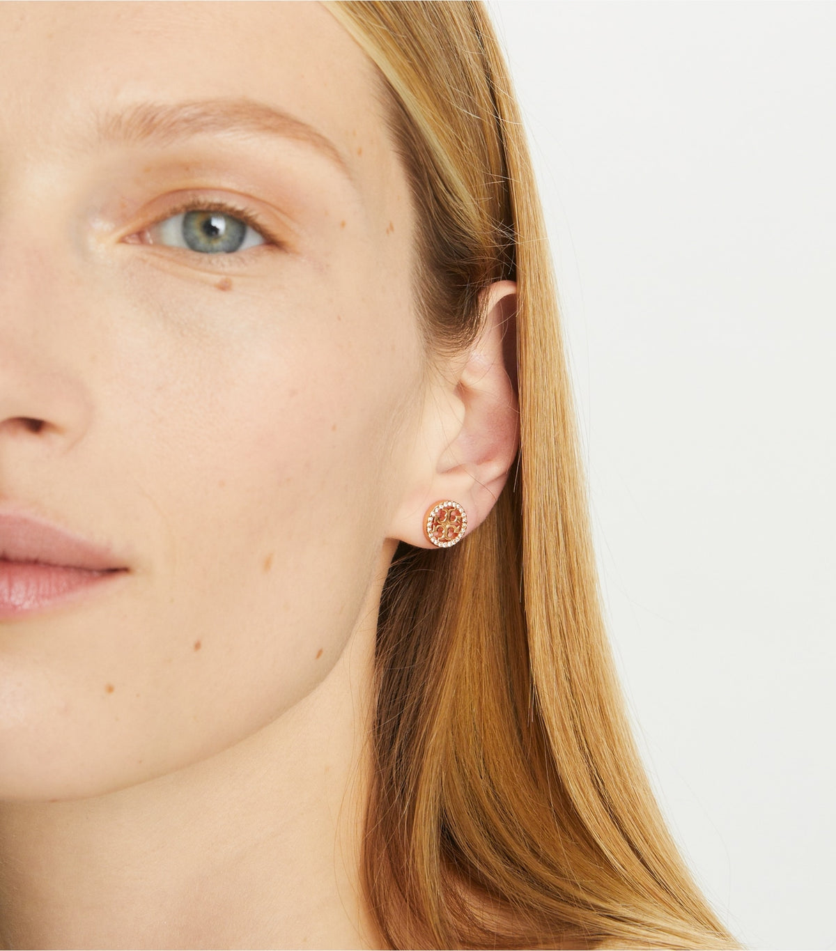 Icon Pavé Stud Earrings - Tory Gold/Crystal | Tory Burch Essential