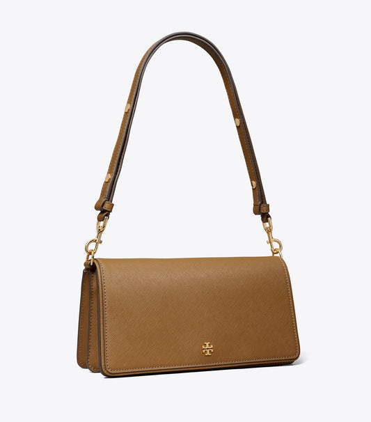 Leather Convertible Crossbody - Moose | Tory Burch Great Value
