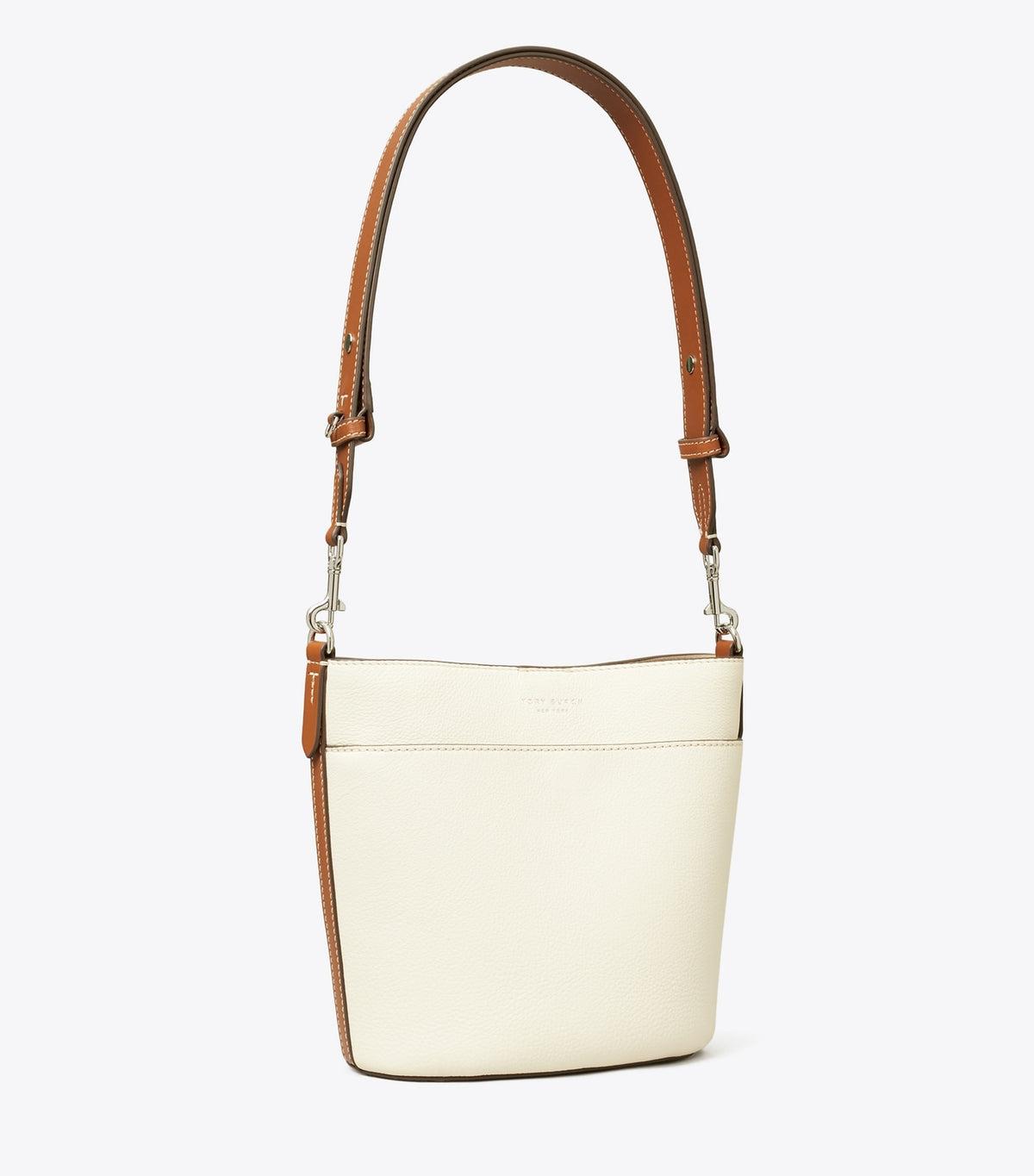 Leather Colorblock Bucket Bag - Ivory | Tory Burch Top Pick