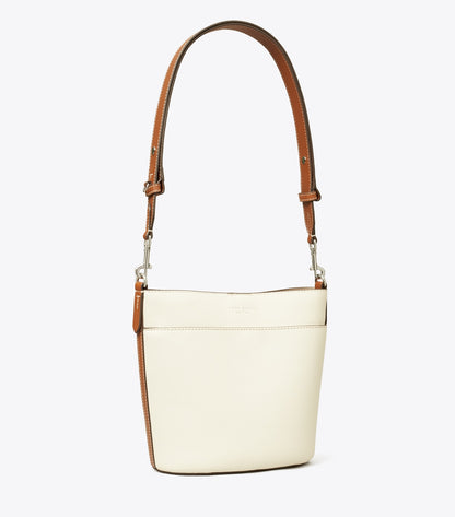 Leather Colorblock Bucket Bag - Ivory | Tory Burch Top Pick