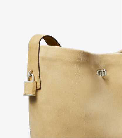 Lock Crochet Slim Bucket Bag - Butter | Tory Burch Popular