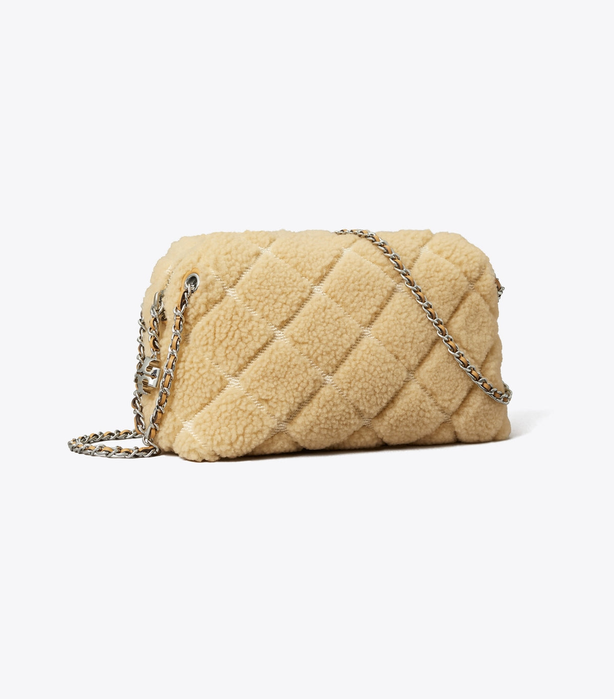 Fleming Soft Shearling Crossbody Bag - Ivory | Tory Burch Latest