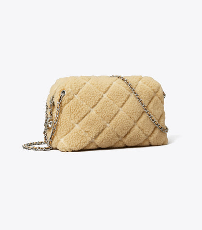 Fleming Soft Shearling Crossbody Bag - Ivory | Tory Burch Latest