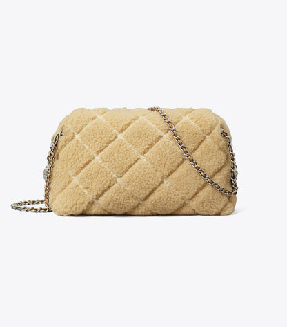 Fleming Soft Shearling Crossbody Bag - Ivory | Tory Burch Latest
