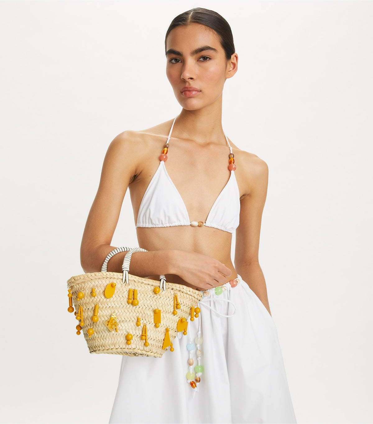 Small Raffia Embroidered Tote - Cassia | Tory Burch Hot Sale
