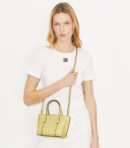 Mini Perry Embossed Tote - Yellow Sky | Tory Burch Featured