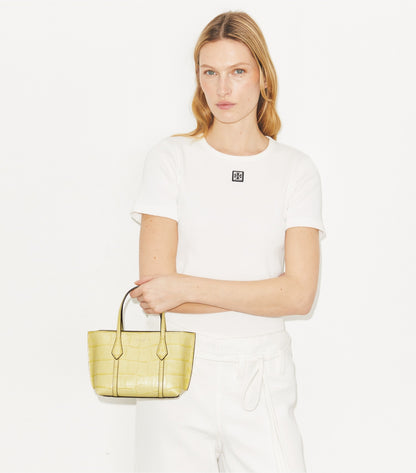Mini Perry Embossed Tote - Yellow Sky | Tory Burch Featured