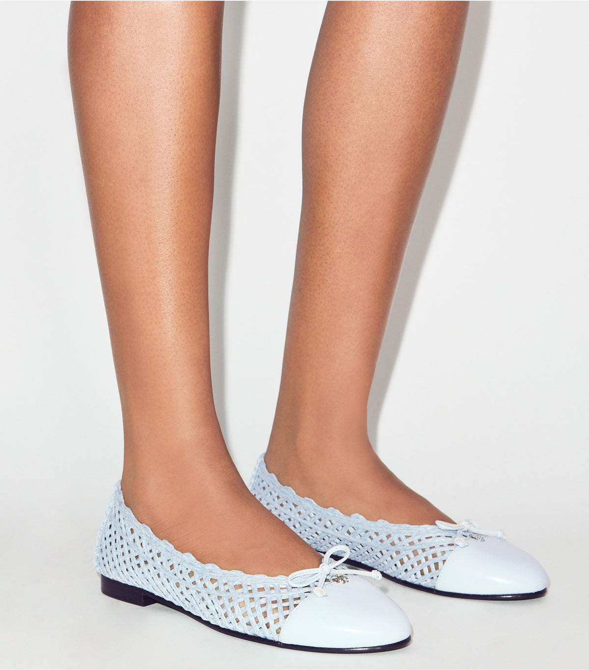 Cap-Toe Ballet - Light Blue / Light Blue | Tory Burch Discount