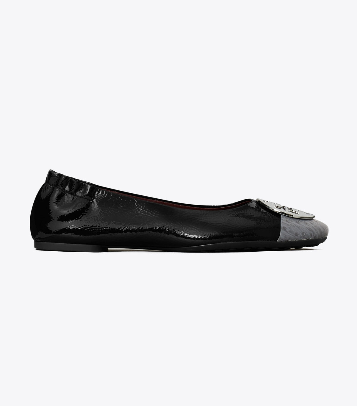 Claire Cap-Toe Ballet - Midnight Moon / Hazy Gray / Silver | Tory Burch Essential