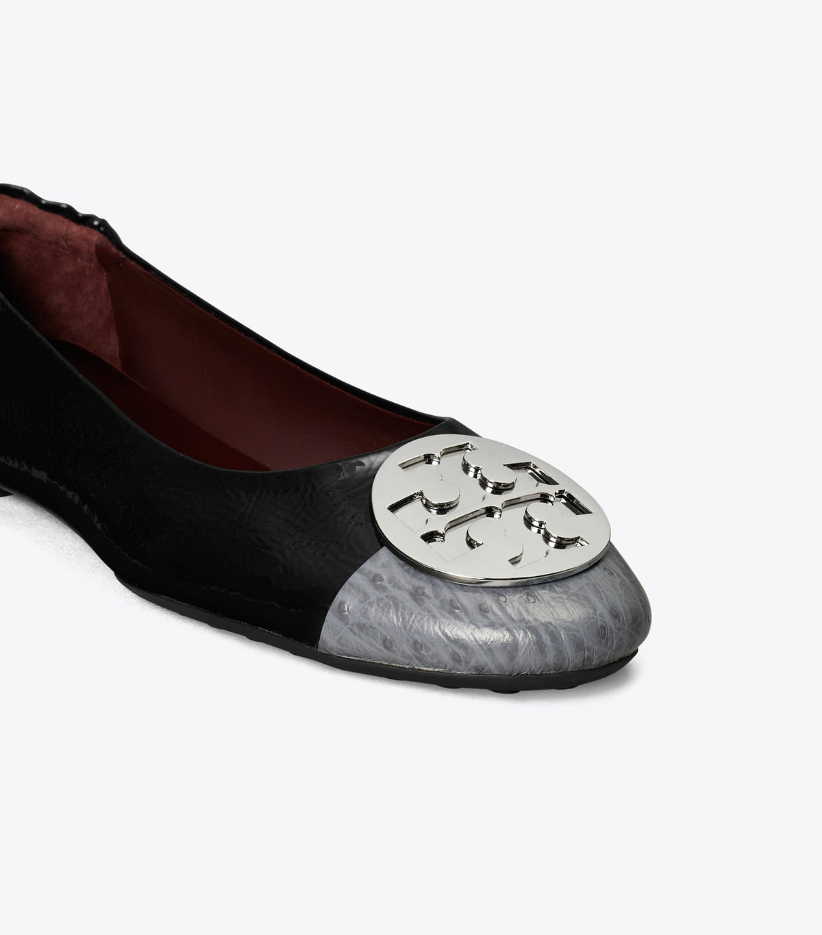 Claire Cap-Toe Ballet - Midnight Moon / Hazy Gray / Silver | Tory Burch Essential