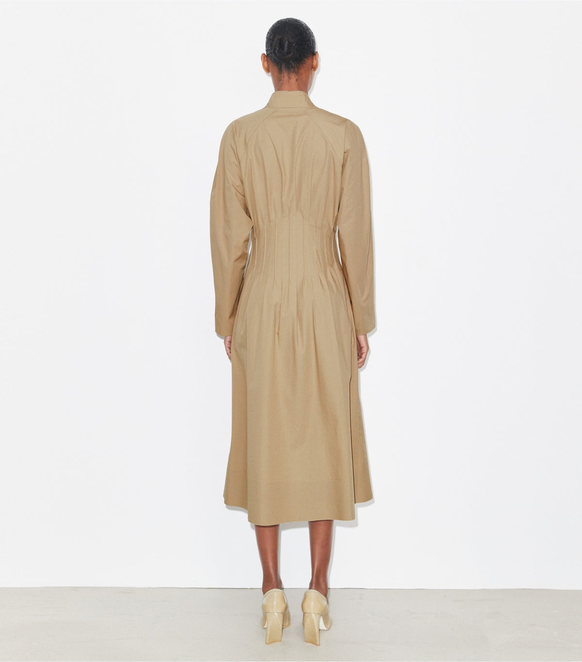 Poplin Dress - Taupe Gray | Tory Burch Popular