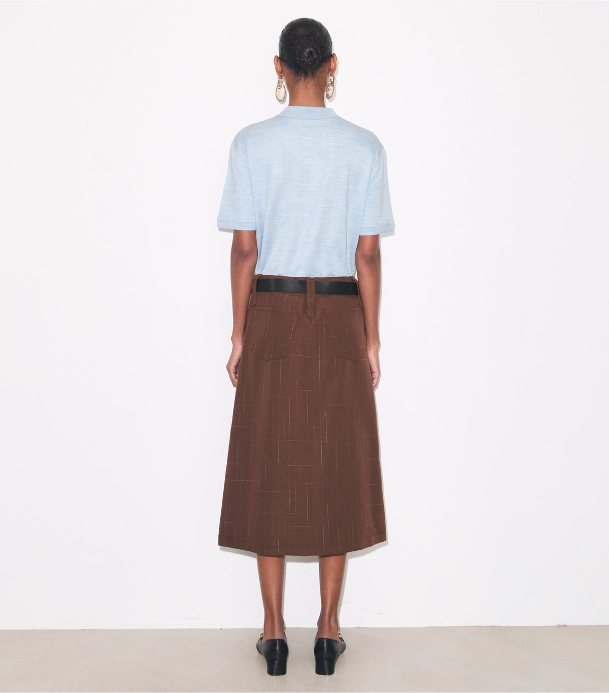 Wool Skirt - Chocolate | Tory Burch Classic