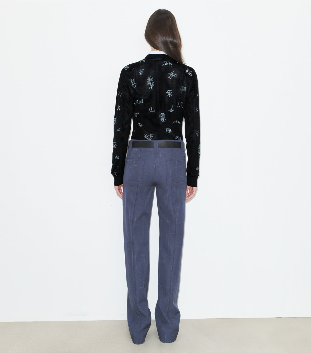 Wool Pant - Steel | Tory Burch Classic