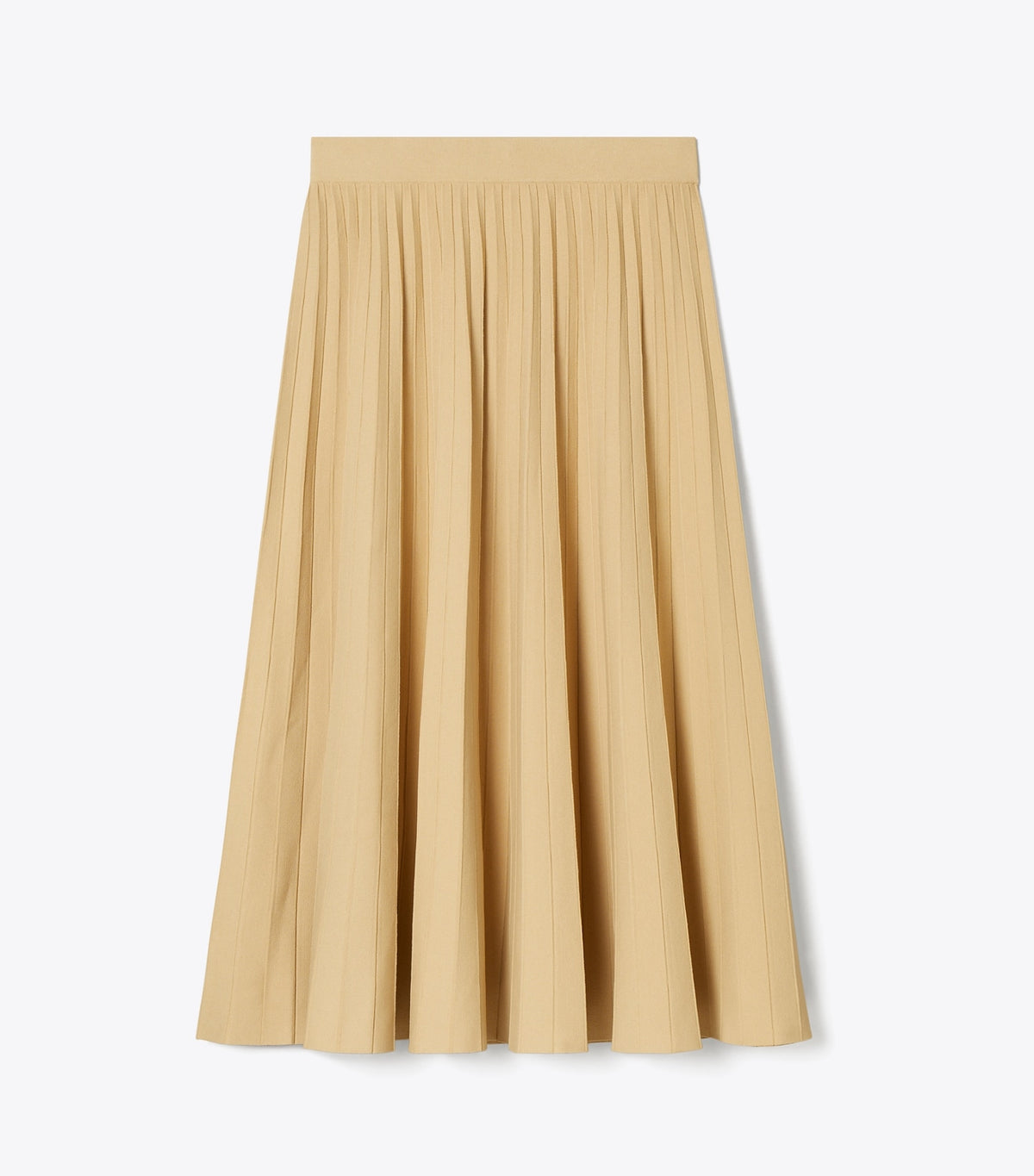 Pleated Viscose Skirt - Beige | Tory Burch Trusted