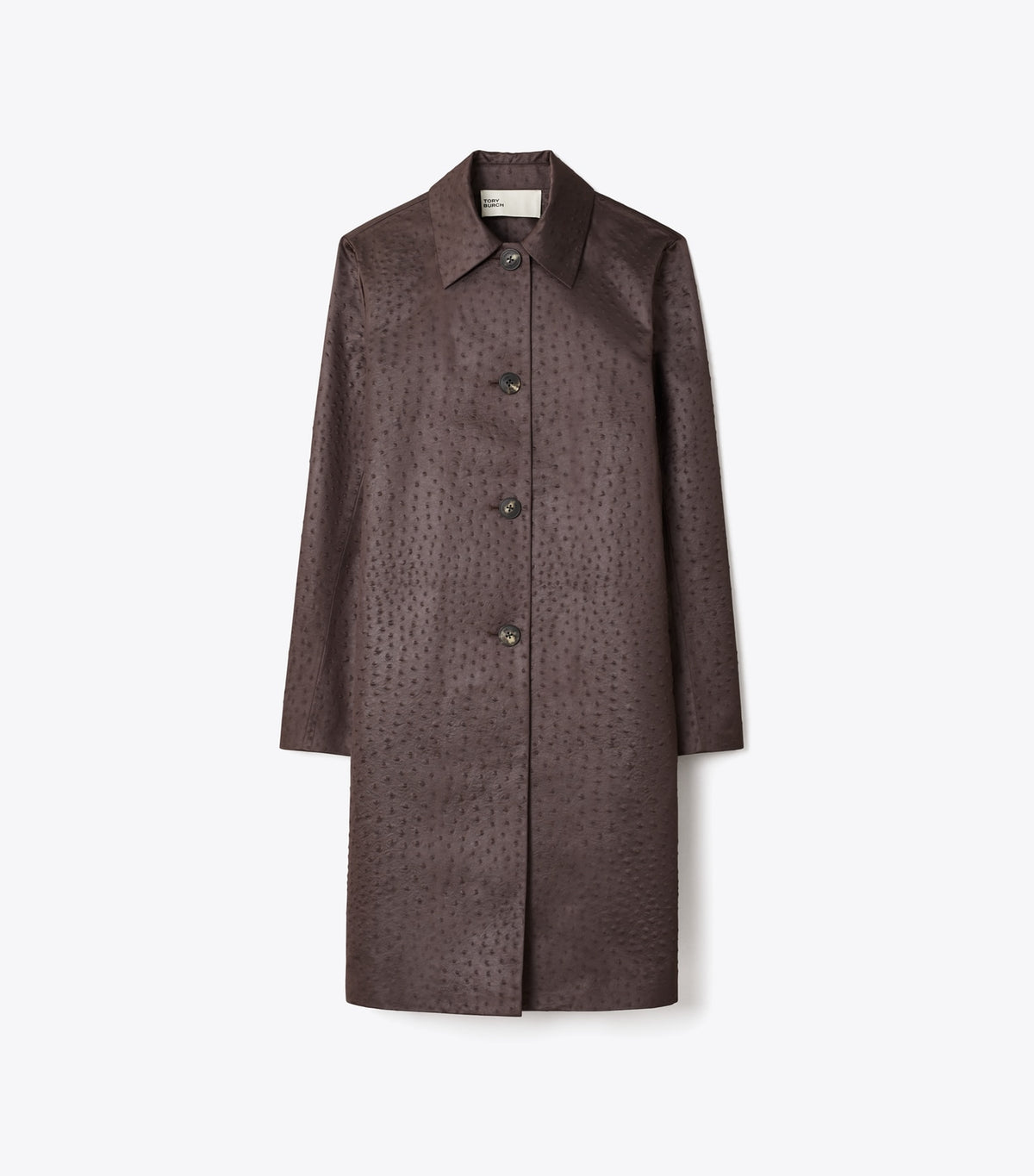 Viscose Car Coat - Roasted Eggplant | Tory Burch Trending