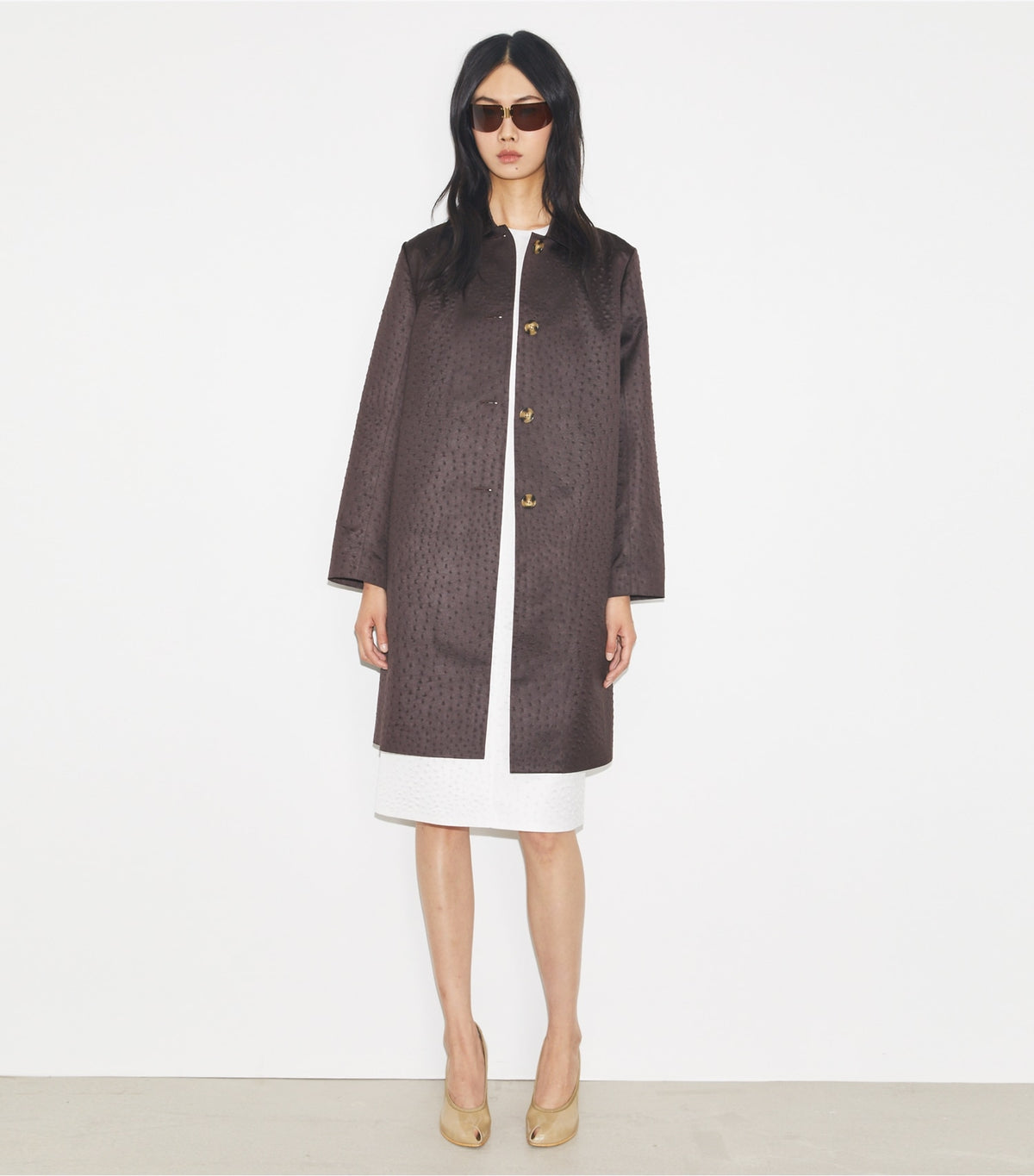 Viscose Car Coat - Roasted Eggplant | Tory Burch Trending