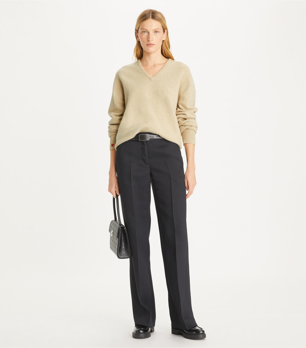 Crepe Pant - Black | Tory Burch Trusted