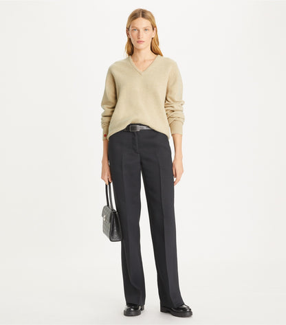 Crepe Pant - Black | Tory Burch Trusted