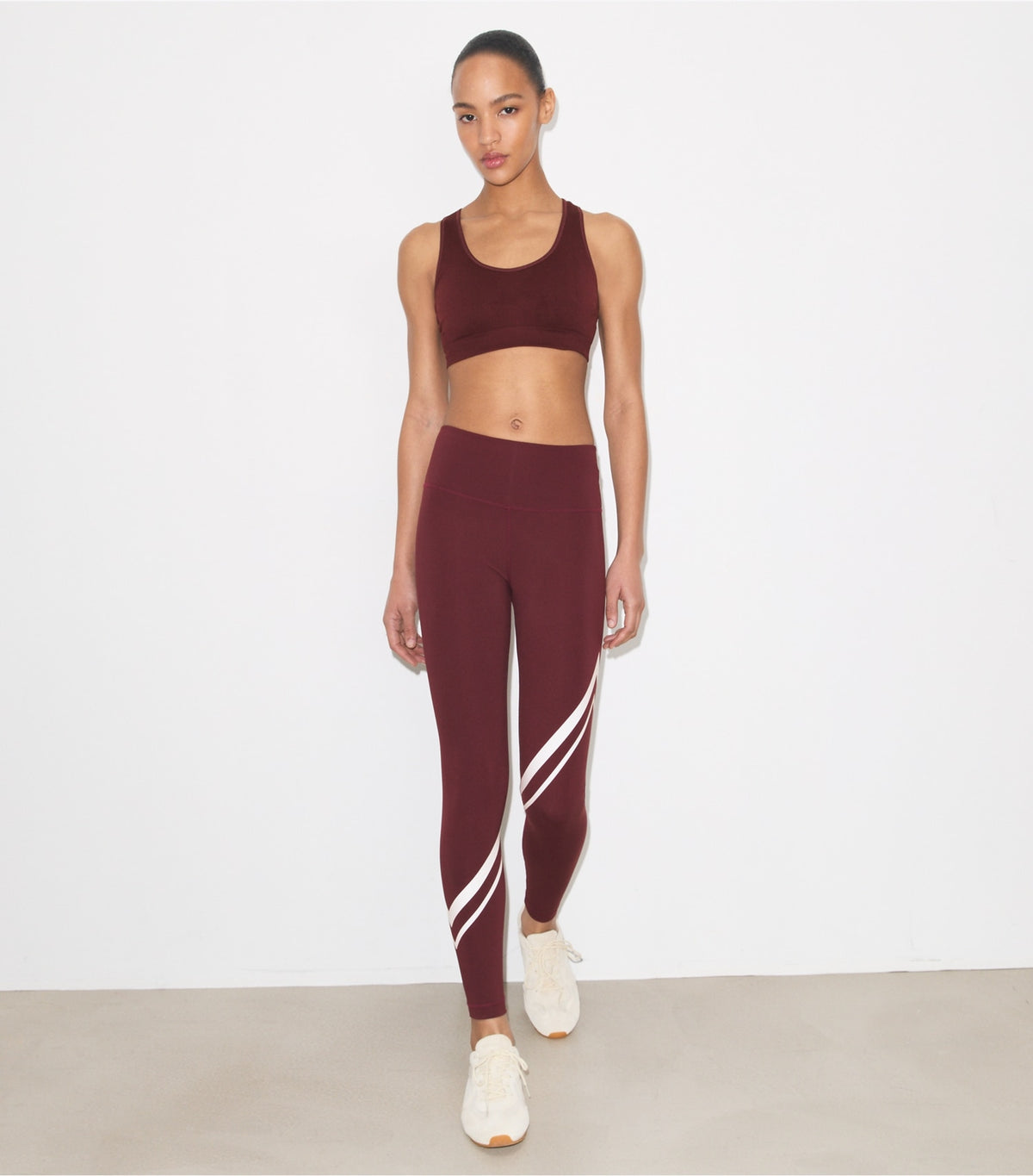 Sculpt Compression Diagonal Chevron Legging - Winetasting | Tory Burch Popular