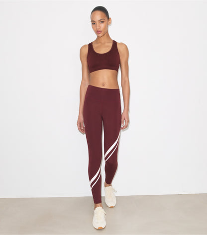 Sculpt Compression Diagonal Chevron Legging - Winetasting | Tory Burch Popular