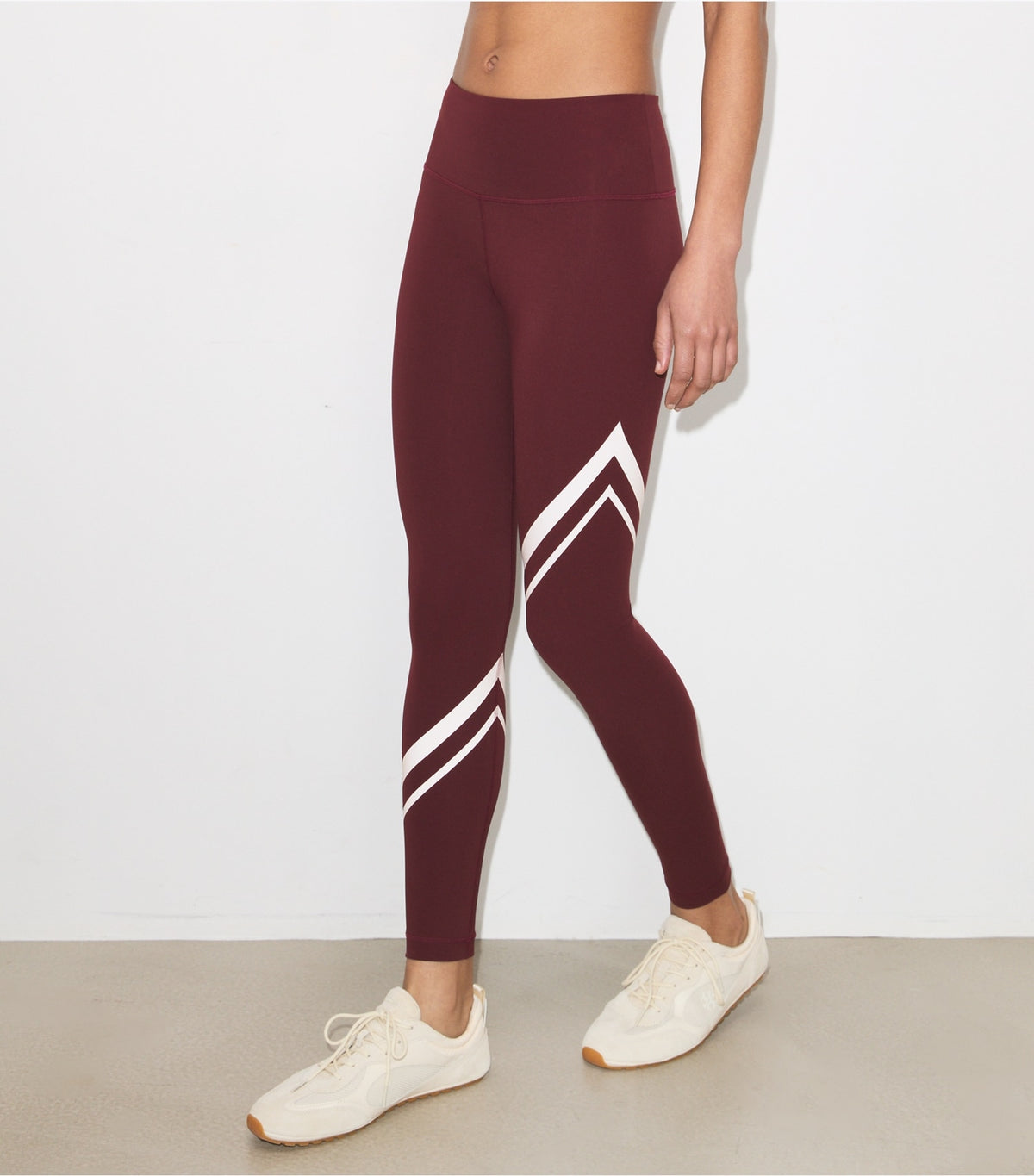 Sculpt Compression Diagonal Chevron Legging - Winetasting | Tory Burch Popular