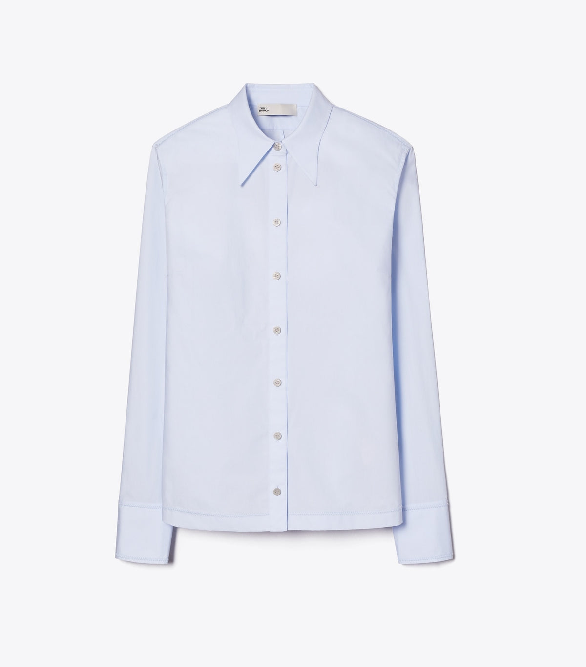Cotton Poplin Shirt - Crisp Blue | Tory Burch Latest
