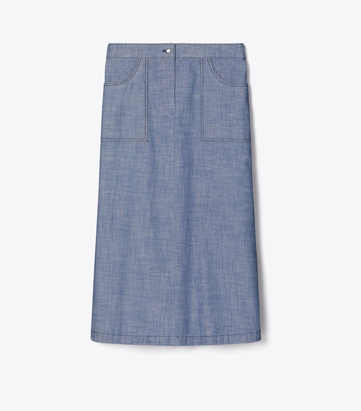 Cotton Camp Skirt - Blue Wash | Tory Burch Trusted