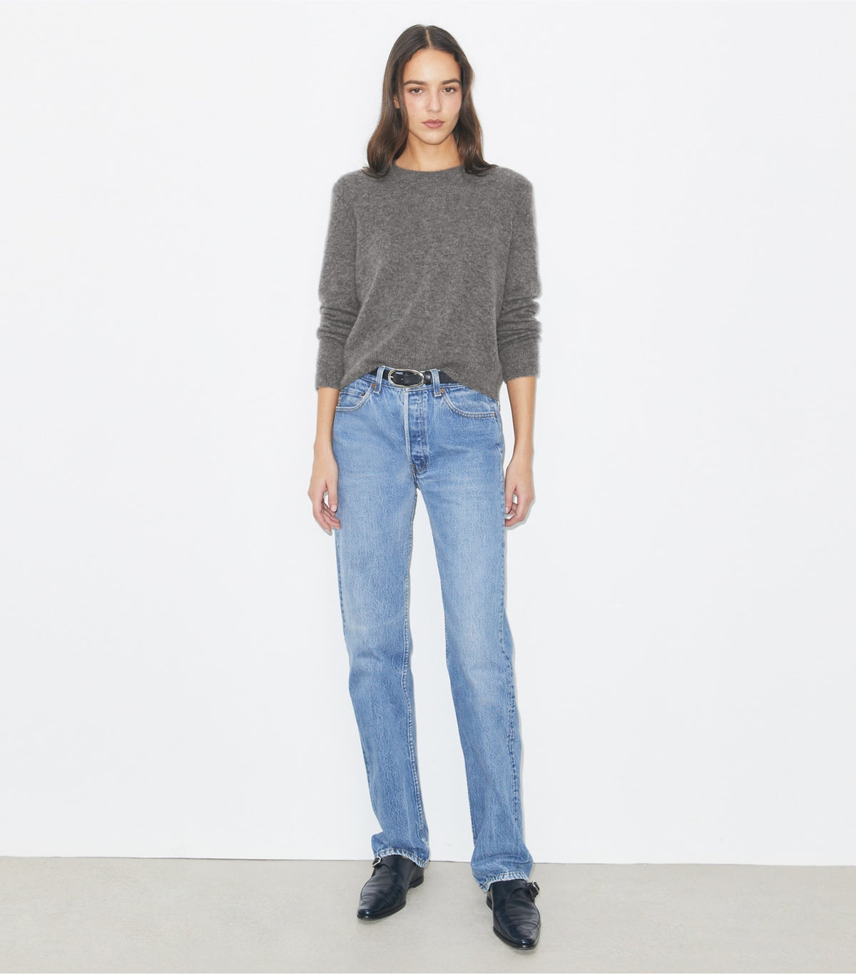 Cashmere Silk Sweater - Gray | Tory Burch Featured