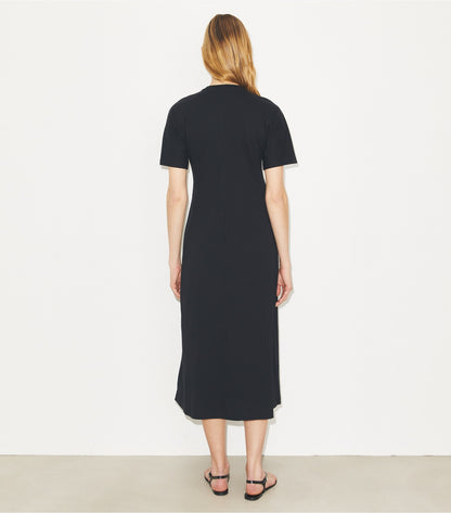 Cotton T-Shirt Dress - Black | Tory Burch Signature