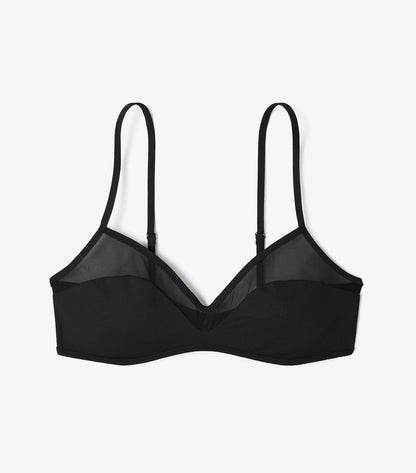 Mesh Bikini Top - Black / Black | Tory Burch Value