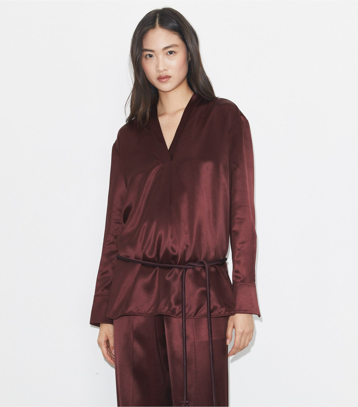 Viscose Top - Merlot | Tory Burch Quality