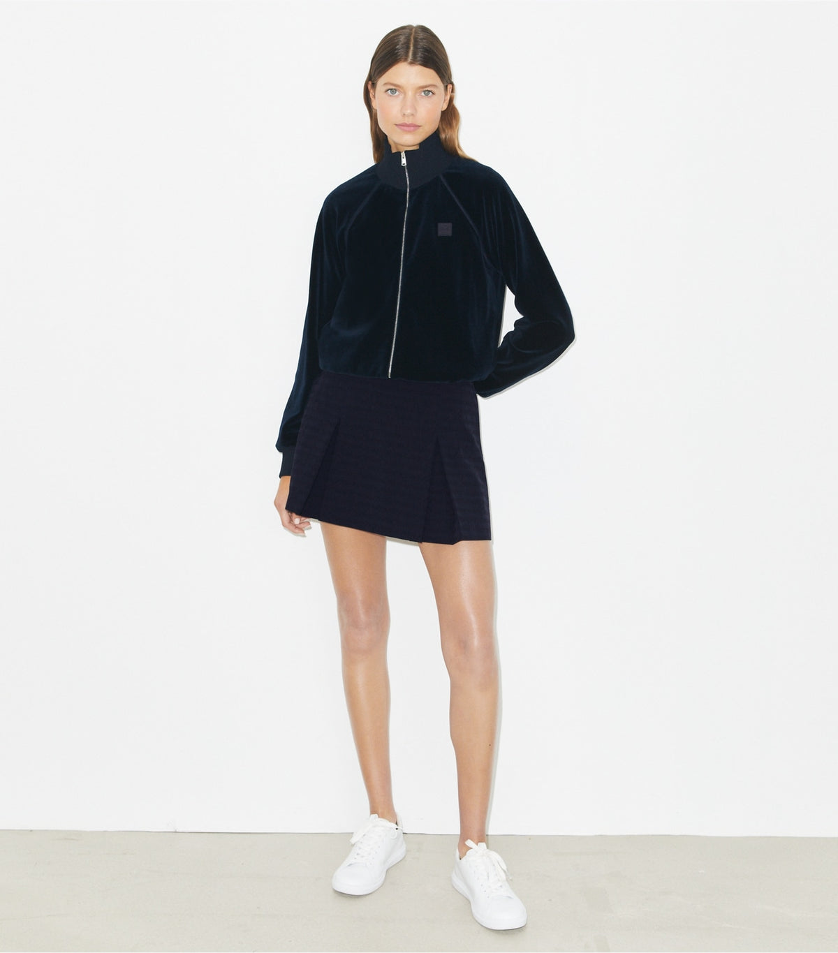 Velour Track Jacket - Ink | Tory Burch Special Offer