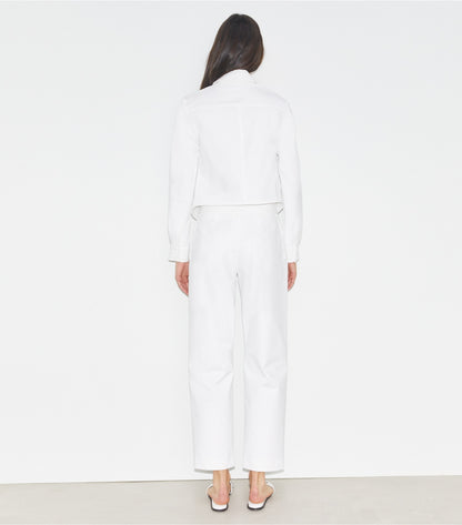 Cropped Cotton Jacket - White | Tory Burch Best Price