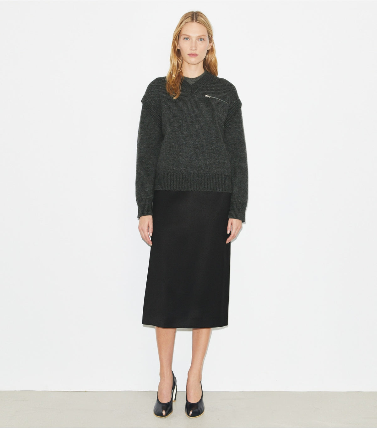 Twill Skirt - Black | Tory Burch Popular