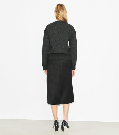 Twill Skirt - Black | Tory Burch Popular
