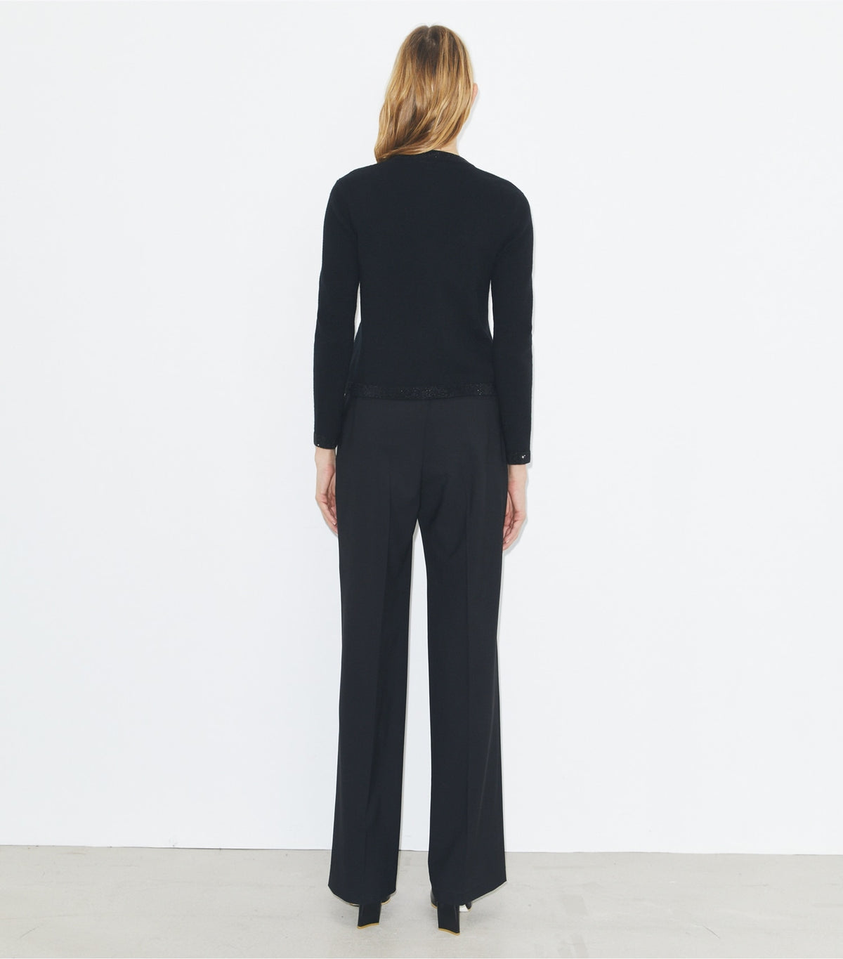 Kendra Embellished Wool Cardigan - Black | Tory Burch Special Offer
