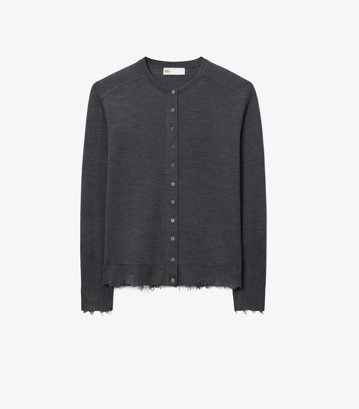 Silk Cardigan - Dark Gray | Tory Burch Featured