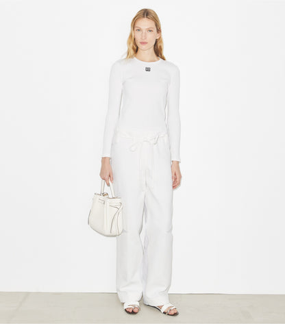 Cotton Pant - Marshmallow | Tory Burch Exclusive