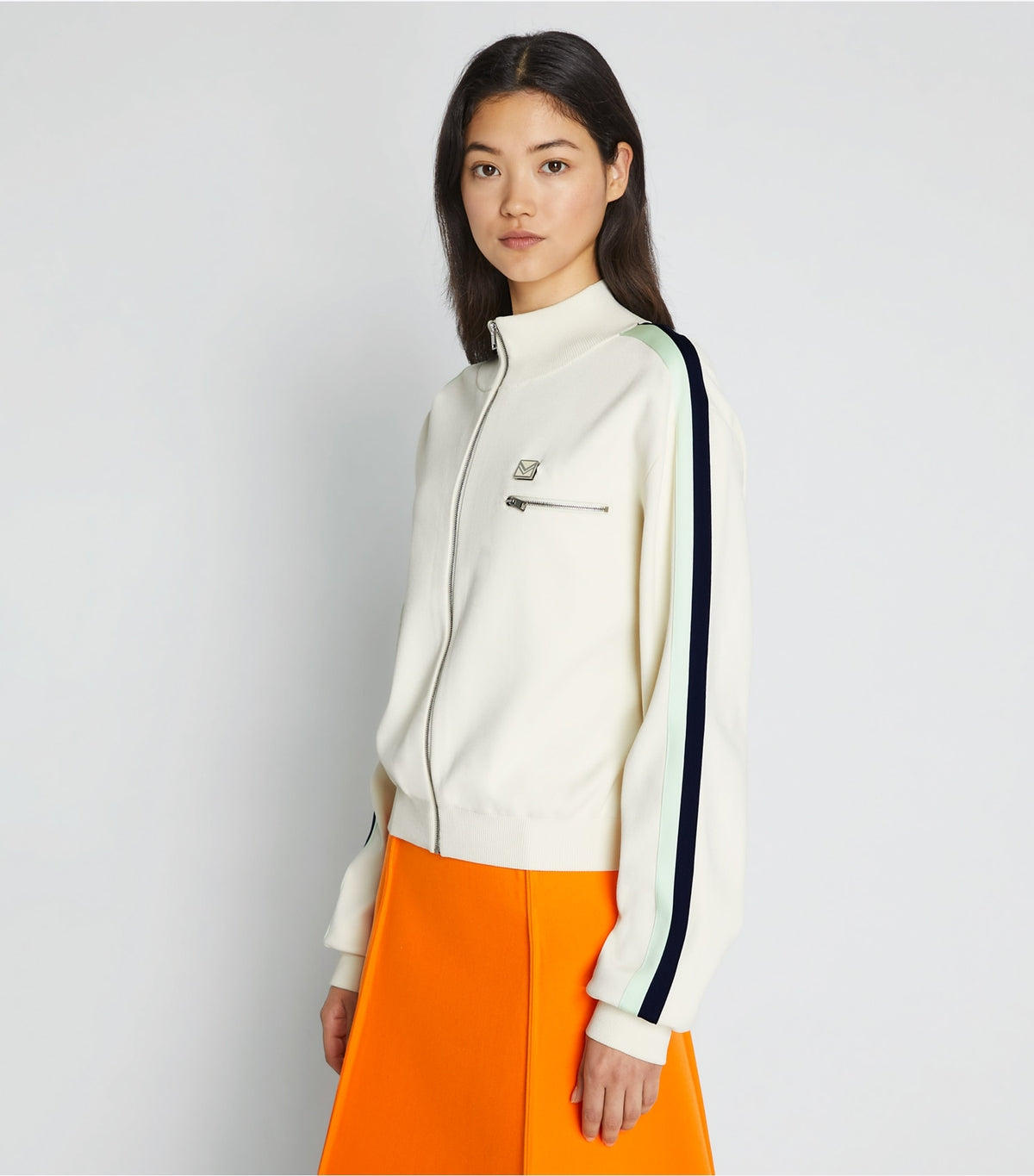 Tech Knit Track Jacket - New Ivory | Tory Burch Deals