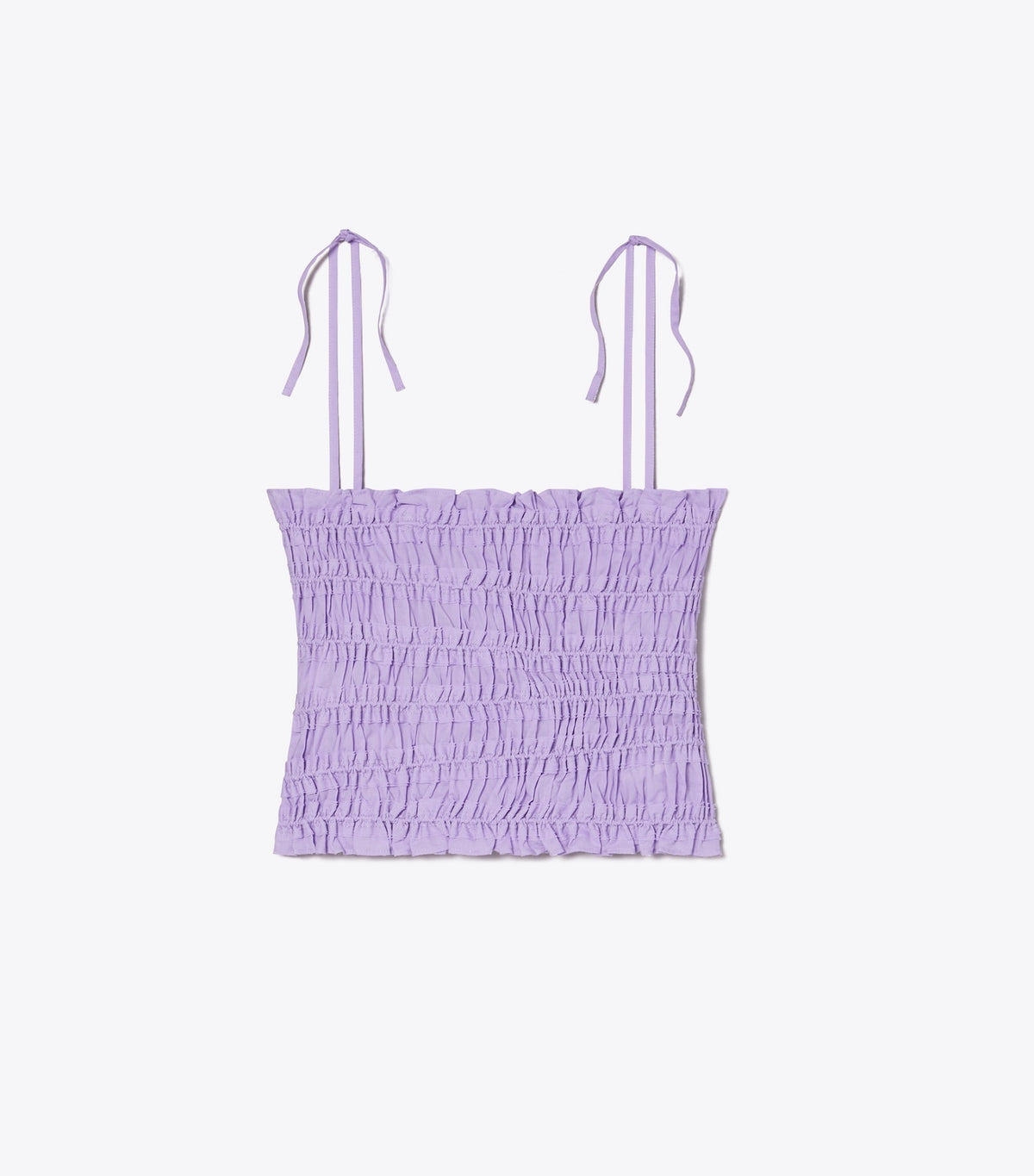 Smocked Cotton Top - Lilac Frost | Tory Burch New