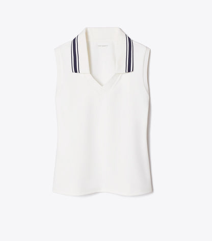 V-Neck Tennis Tank - Snow White | Tory Burch Top Pick