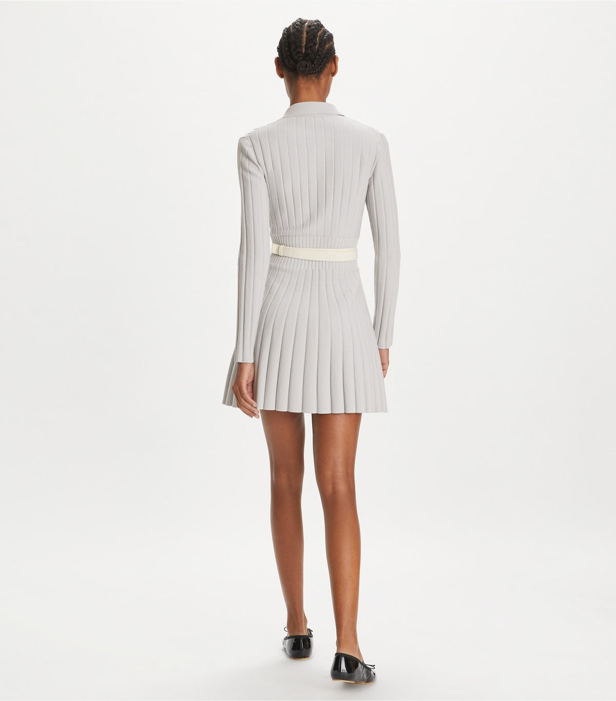 Viscose Knit Polo Dress - Dewy Gray | Tory Burch Trusted