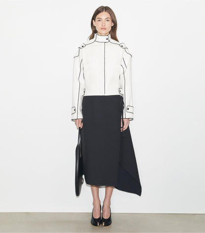 Cotton Bomber Jacket - Marshmallow | Tory Burch Latest