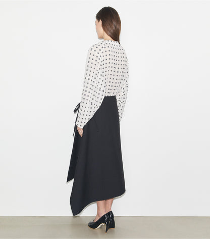 Cotton Wrap Skirt - Black | Tory Burch Everyday