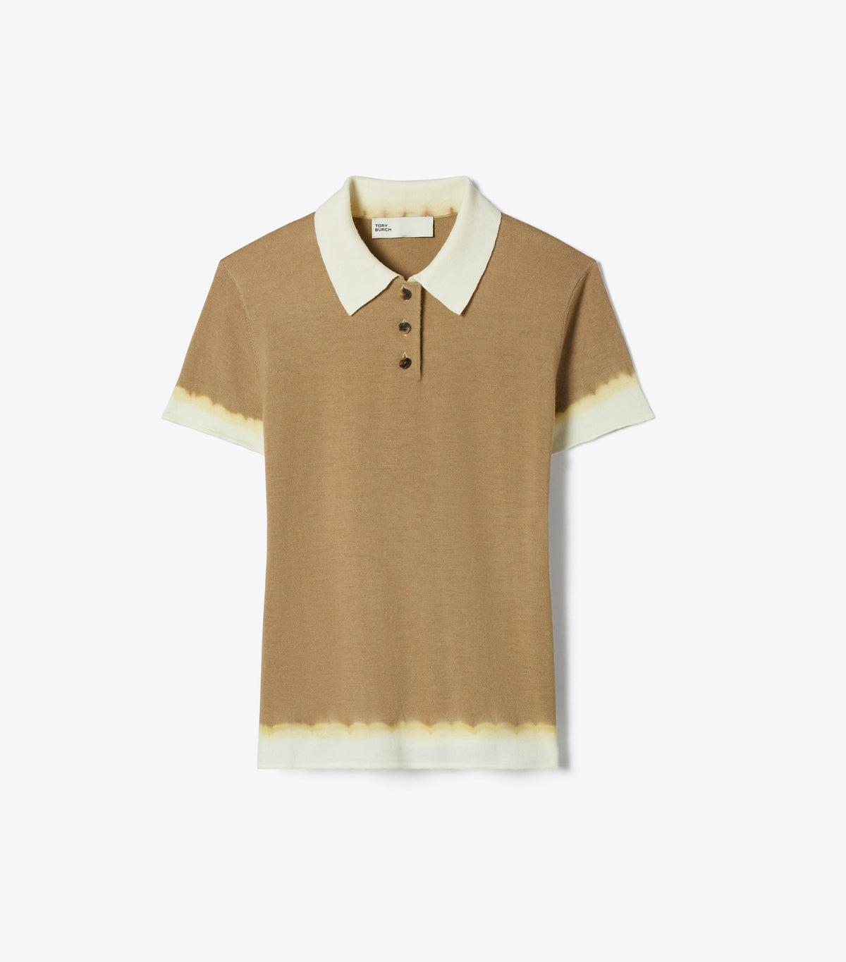 Dip Dye Wool Polo - Olive / White | Tory Burch Value